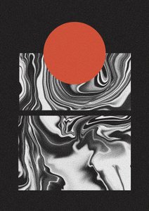 Roter Sonnenmarmorfluss von Amy Louise Baker