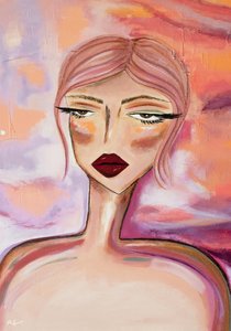 Stimmungsvolles rosa Haarporträt von Amy Straley