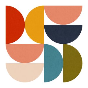 Mid-Century Geometrisches Farbspiel 4