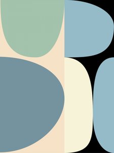 Mittleres Jahrhundert Pastell 17 von Ana Rut Bre