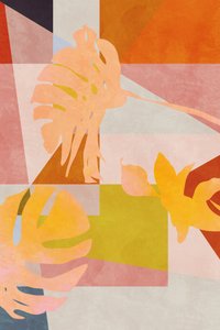 Organische Bauhaus Geometrie Blätter