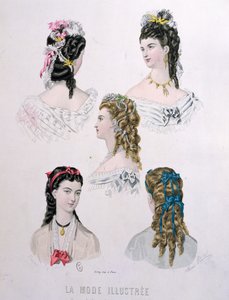 Frisuren mit Bändern, Illustration aus 