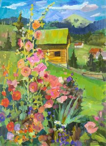 Lebendige Gartenhütte von Anastasiia Grygorieva