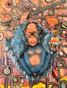 Blauer Orang-Utan Süße Leckereien