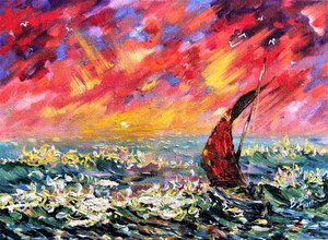 Dramatischer Ozeansonnenuntergang von Anda Bieza