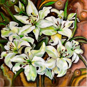 Elegante weiße Lilien