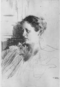 Porträt von Mrs. Charles Nagel von Anders Leonard Zorn