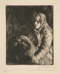 Madonna (eine Mutter) von Anders Zorn