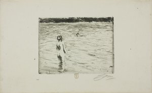 Mutter beim Baden