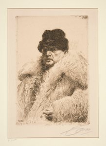 Selbstporträt 1916 von Anders Leonard Zorn