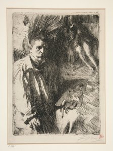 Selbstporträt mit Modell II von Anders Zorn