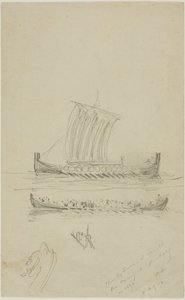 Skizze des Segelschiffs von Kapitän Anderson