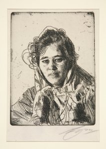 Junges Mädchen aus Mora (Krakberg) von Anders Leonard Zorn