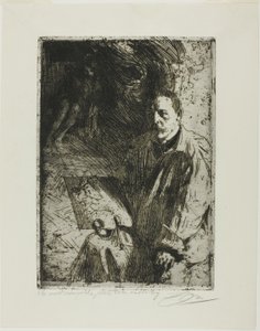 Zorn und sein Modell von Anders Leonard Zorn
