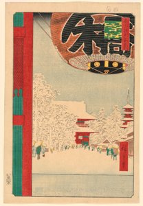 Asakua-Tempel, Nr. 99 aus Einhundert berühmte Ansichten von Edo (Asakua Kinryuzan)