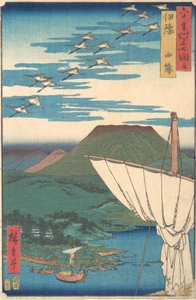 „Iyo Provinz, Saijo“, aus der Serie Ansichten berühmter Orte in den Sechzig-odd Provinzen..., ca. 1853