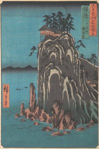 Kannondo, Abuto, Provinz Bingo, aus der Serie Ansichten berühmter Orte in den Sechzig-O..., ca. 1853 von Ando Hiroshige