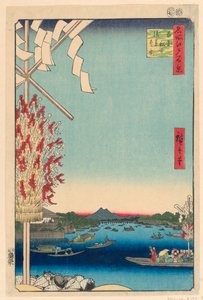 Miyato-Fluss bei der Großen Bank des Asakusa-Flusses, Nr. 68 aus Einhundert Ansichten von Edo (Asakusa-gawa Okawa-bata, Miyato-gawa)