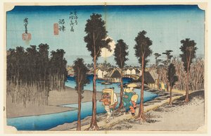 Numazu Abend, in Die Dreiundfünfzig Stationen der Tokaido-Straße (Tokaido Gojusan Tsugi-no Uchi) von Ando Hiroshige