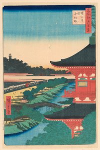 Pagode des Zojoji-Tempels, Akabane (Zojoji-to, Akabane) aus der Serie Einhundert Ansichten von Edo