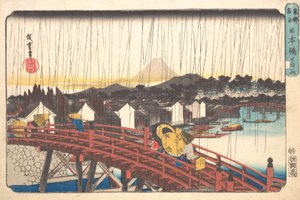 Sonnenschauer in Nihonbashi, 1833-34