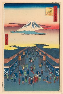 Suruga-Straße (Suruga-cho) aus der Serie Einhundert berühmte Ansichten von Edo