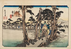 Holzschnitt - Yoshiwara Hidari Fuji, 19. Jahrhundert von Ando Hiroshige
