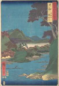 Yamato, Tatsutayama, Tatsutagawa, 7. Monat Ochsenjahr 1853 von Ando Hiroshige