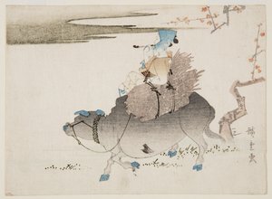 Viehhirte und eine Kuh von Ando or Utagawa Hiroshige