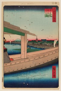 Fernblick auf den Kinryuzan-Tempel und die Azuma-Brücke