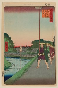 Kinokuni Hügel und Fernblick auf Akasaka Tameike von Ando or Utagawa Hiroshige