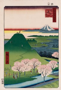 Neuer Fuji, Meguro, aus der Serie Einhundert Ansichten berühmter Orte in Edo von Ando or Utagawa Hiroshige