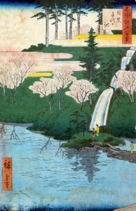 Hundert berühmte Ansichten von Edo; Ansicht des Chiyo am Meguro-Teich