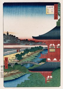 "Pagode von Zojoji, Akabane", aus der Serie "Hundert Ansichten berühmter Orte in Edo"