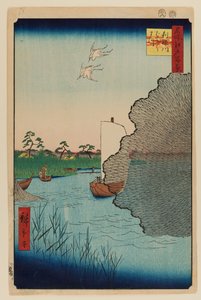 Verstreute Kiefern, Tone-Fluss von Ando or Utagawa Hiroshige