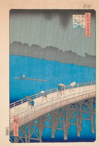 Regenschauer über der Ohashi-Brücke von Hiroshige