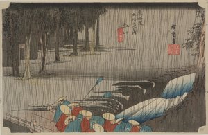 Frühlingsregen von Ando or Utagawa Hiroshige