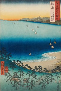 Der Strand von Takashi in der Provinz Izumi