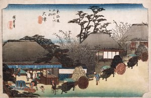 Das Teehäuschen am Laufenden Brunnen, Otsu, aus der Serie "Die dreiundfünfzig Stationen des Tokaido"