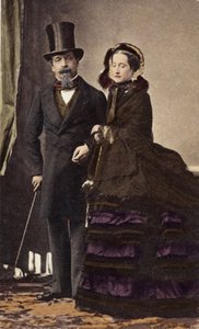 Napoleon III. und Kaiserin Eugenie von Disderi (1819-1889) - circa 1865 - Digitale Kolorierung