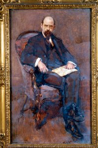 Porträt von Emile Vandervelde (1866-1938), belgischer Politiker, sozialistischer Abgeordneter von Andre Cluysenaar