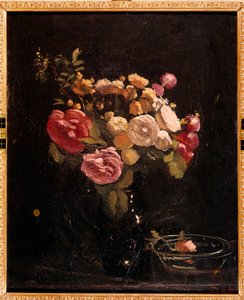 Rosen in einer schwarzen Vase, 20. Jahrhundert