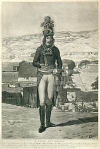 Ganzkörperporträt von General Louis Charles Antoine Desaix während der Ägyptenkampagne 1798 von Andre Dutertre