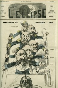 Lasst uns Preußen essen mit den Generälen Le Boeuf (1806-1893), Mac-Mahon (1808-1893), Francois Achille Bazaine (Francois-Achille