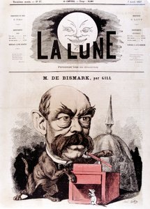 Otto von Bismarck, deutscher Staatsmann, als konservativer Abgeordneter und Deichinspektor von Andre Gill