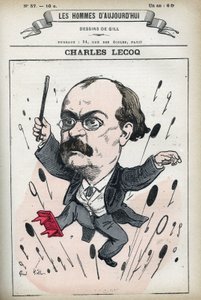 Porträt von Alexandre Charles Lecocq (1832-1918), französischer Komponist. Karikatur von Gill, Paris von Andre Gill