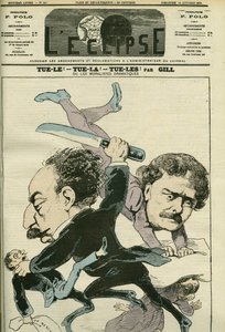 Porträt von Alexandre Dumas Jr. (1824-1895), französischer Schriftsteller und Ernesto Rossi. Titelblatt in „L