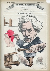 Porträt von Armand Felix Maris Jobbe-Duval (1821-1889), französischer Maler und Politiker. Karikatur von Gill, Paris