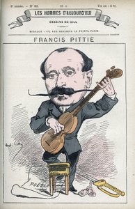 Porträt von Francis Pittie, französischer Dichter. Karikatur von Gill, Paris von Andre Gill
