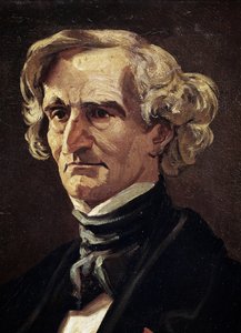 Porträt von Hector Berlioz, französischer Komponist, Detail (Öl auf Leinwand) von Andre Gill